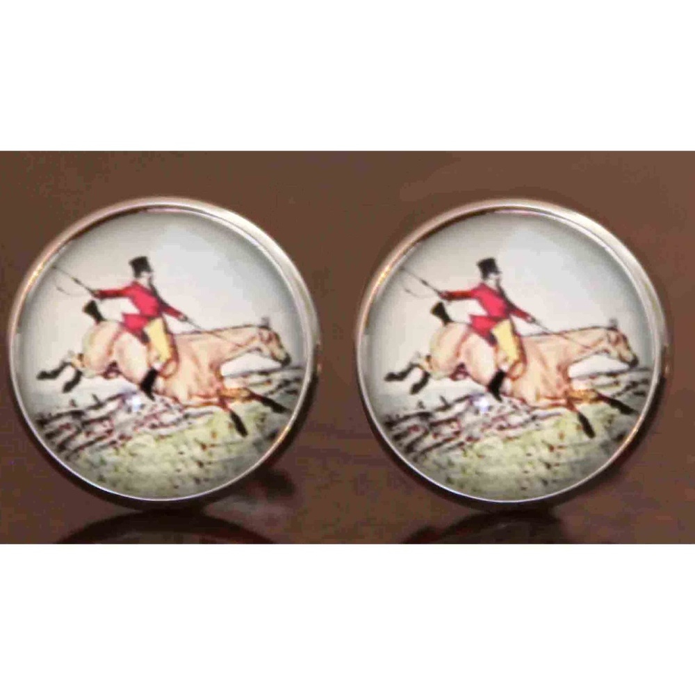 Gascoigne Fox Hunt Cufflinks Equestrian
